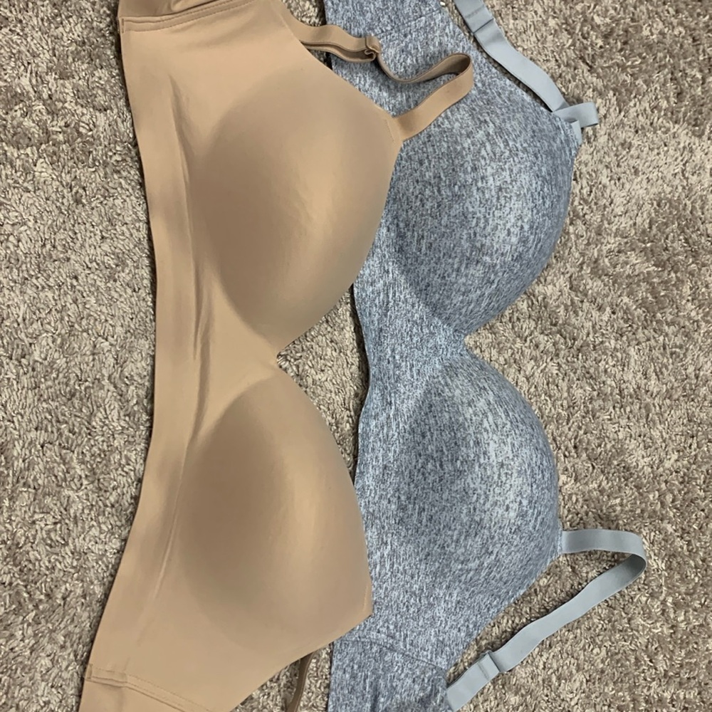 Soma enbliss wireless bras in 34DDD in Heather gray and nude. New without tags